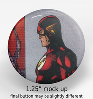 Comic Book Button, 1.25" - #1000 - Flash