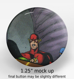 Comic Book Button, 1.25" - #1001 - Flash