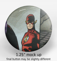 Comic Book Button, 1.25" - #1002 - Flash