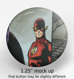 Comic Book Button, 1.25" - #1002 - Flash