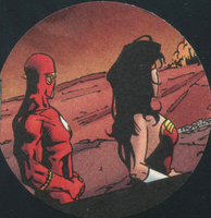 Comic Book Button, 1.25" - #1003 - Flash & Wonder Woman