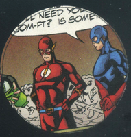 Comic Book Button, 1.25" - #1004 - Flash & the Atom