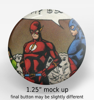 Comic Book Button, 1.25" - #1004 - Flash & the Atom